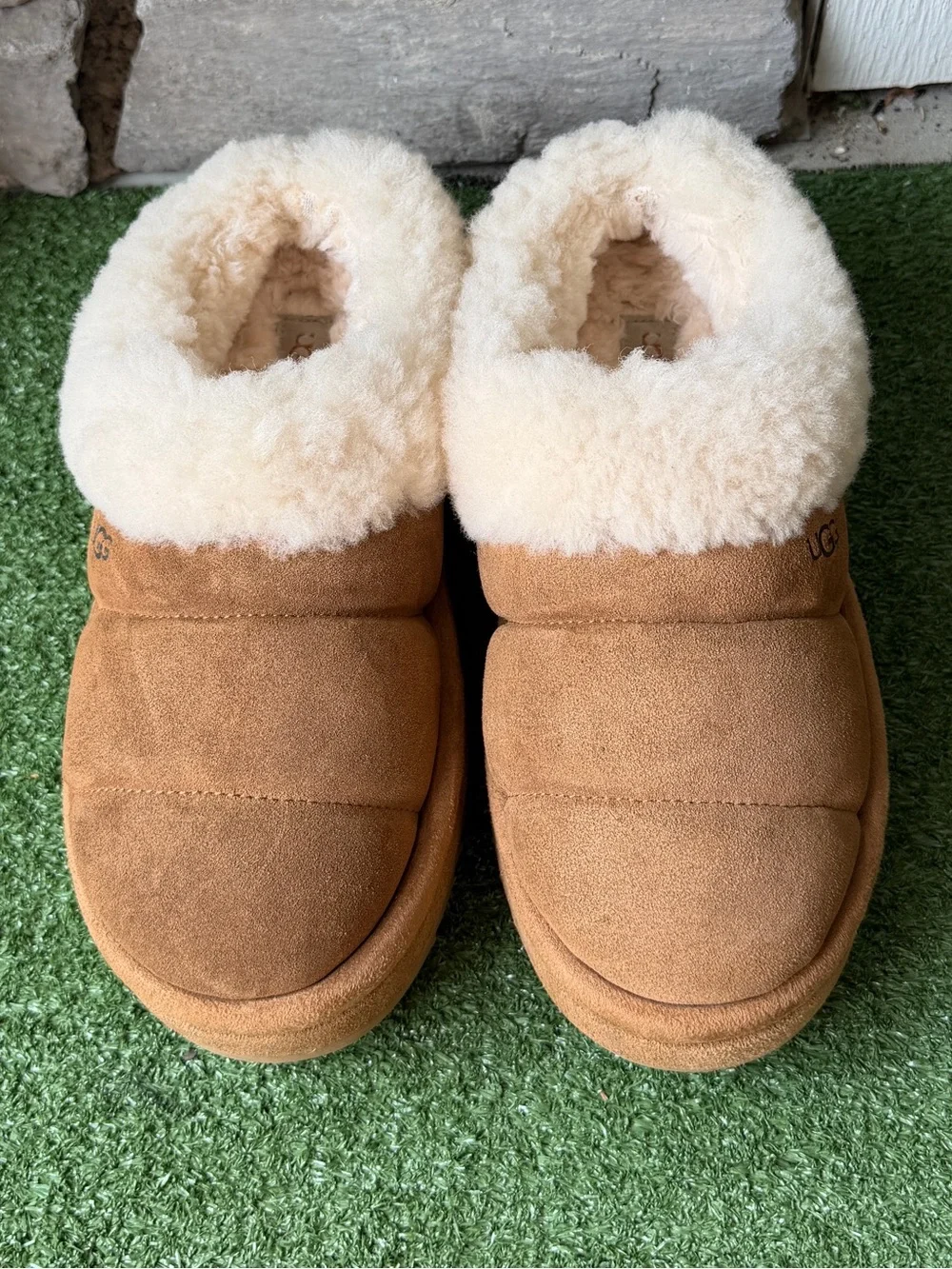 UGG Tazzlita Platform Chesnut Suede Women’s Slippers